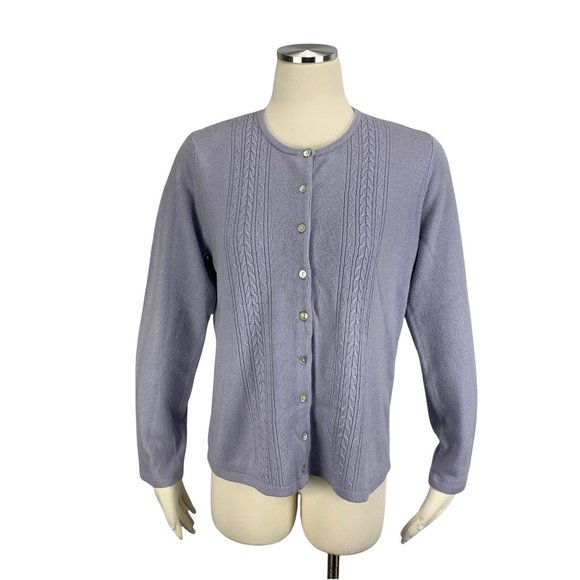 Casual Corner Annex Sweaters - Casual Corner ANNEX LP Cardigan Petite Large Sweater Lilac Purple Soft